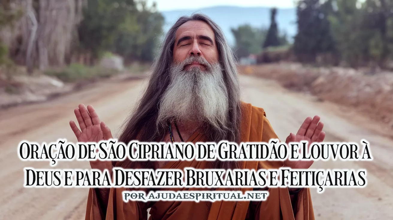 Oração de São Cipriano de Gratidão e Louvor à Deus e para Desfazer Bruxarias e Feitiçarias