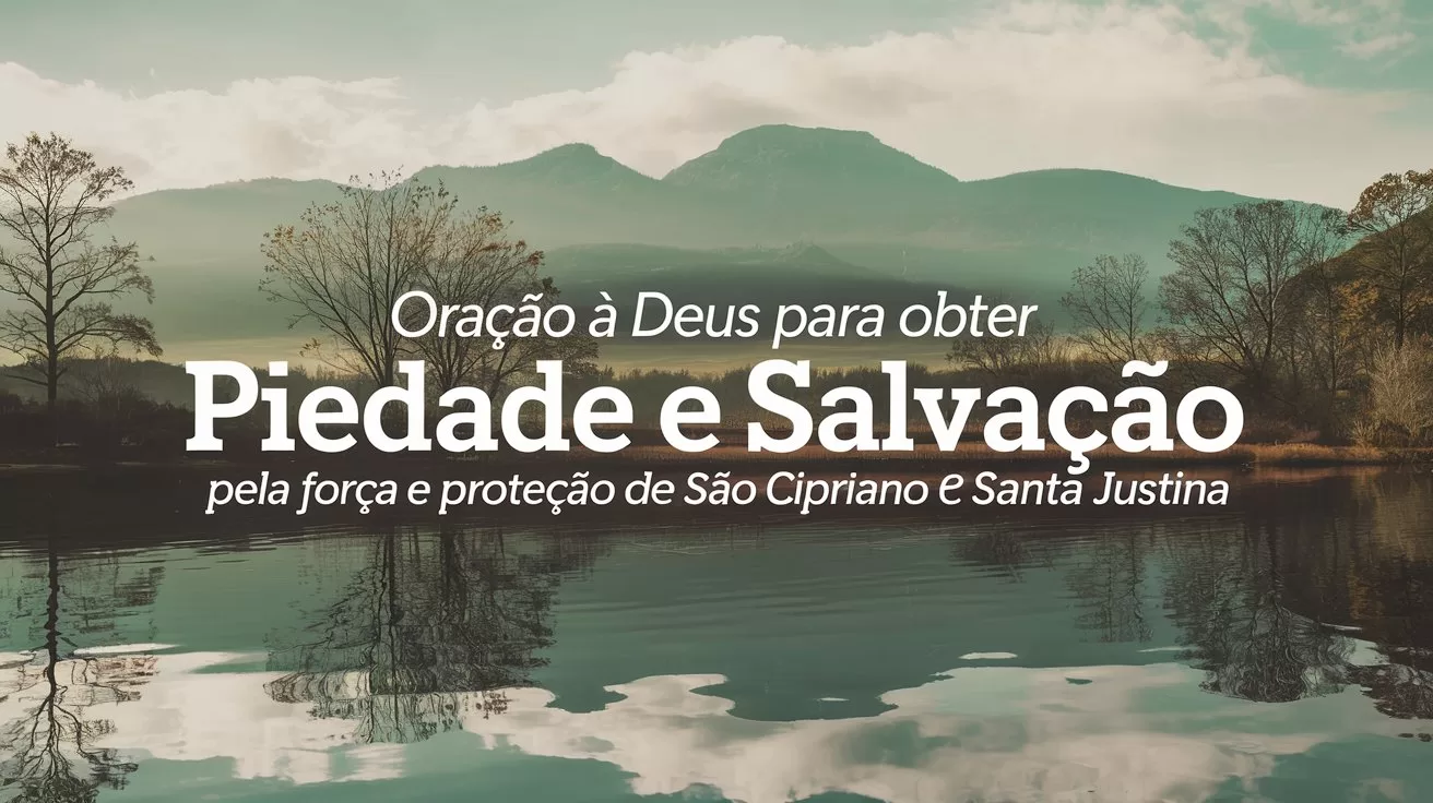 Oração à Deus para Obter Piedade e Salvação pela Força e Proteção de São Cipriano e Santa Justina