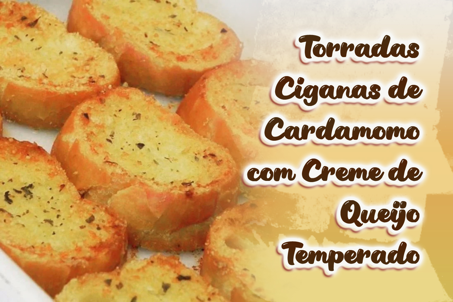 Torradas Ciganas de Cardamomo com Creme de Queijo Temperado