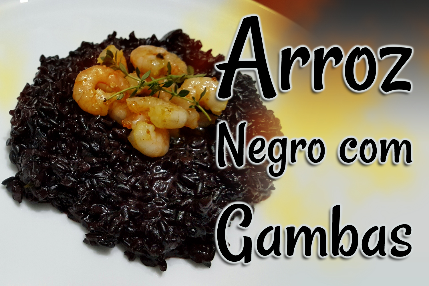 Arroz Negro com Gambas